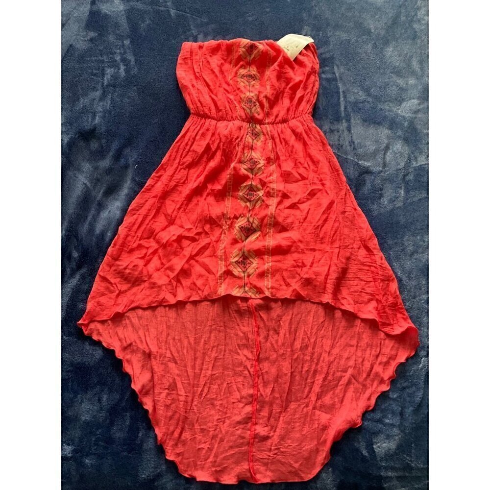 Trixxi Women’s Hi Low Tube Coral Dress Size Medium - Picture 2 of 10